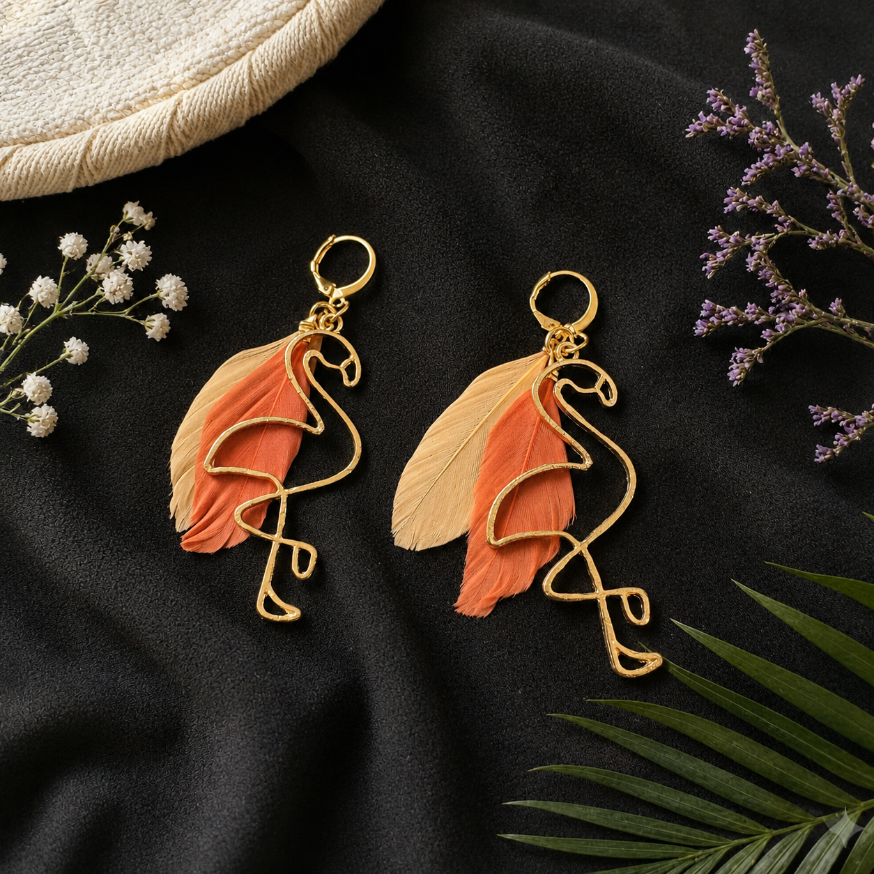 flamingo earrings (Kerala)