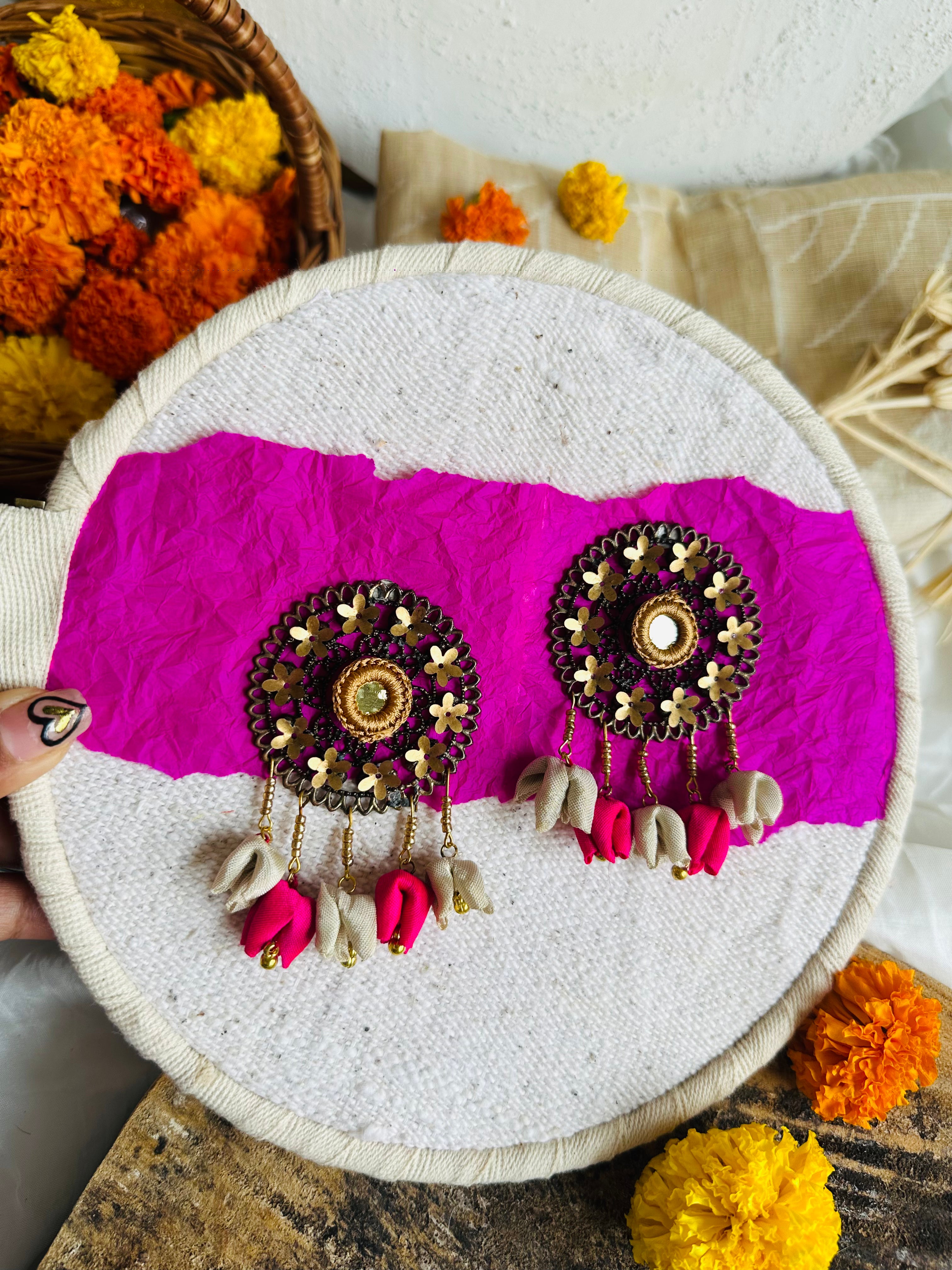 Mogra Statement earrings
