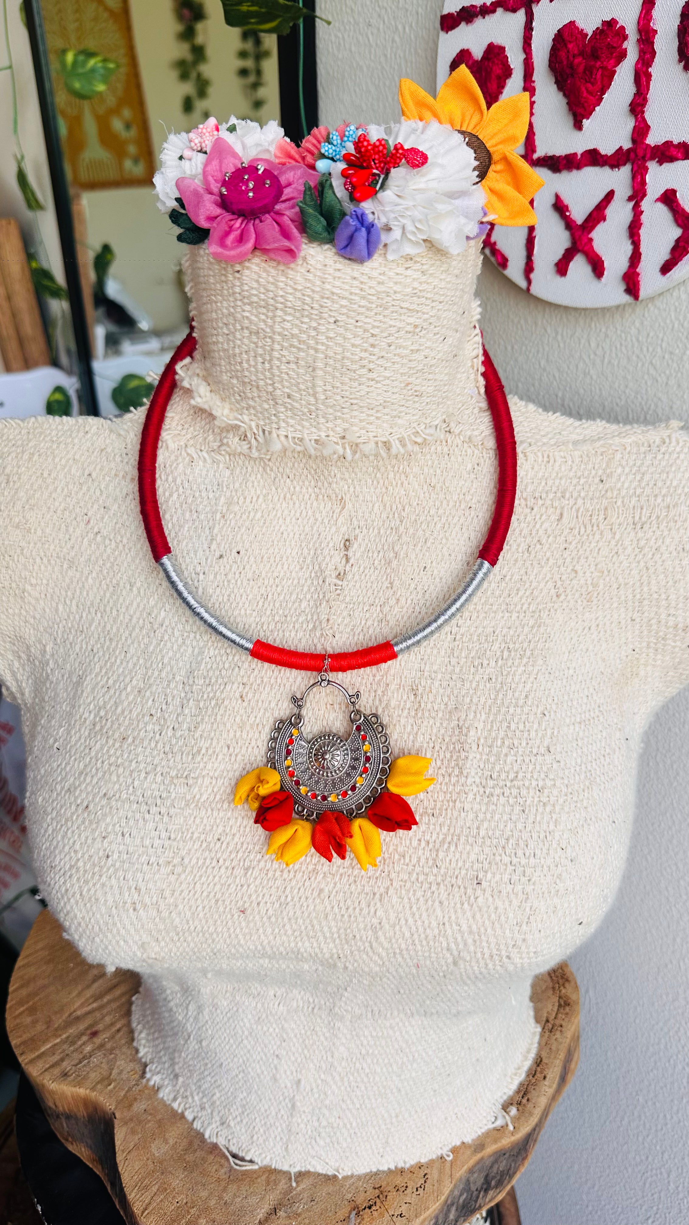 Traditional mogra pendent