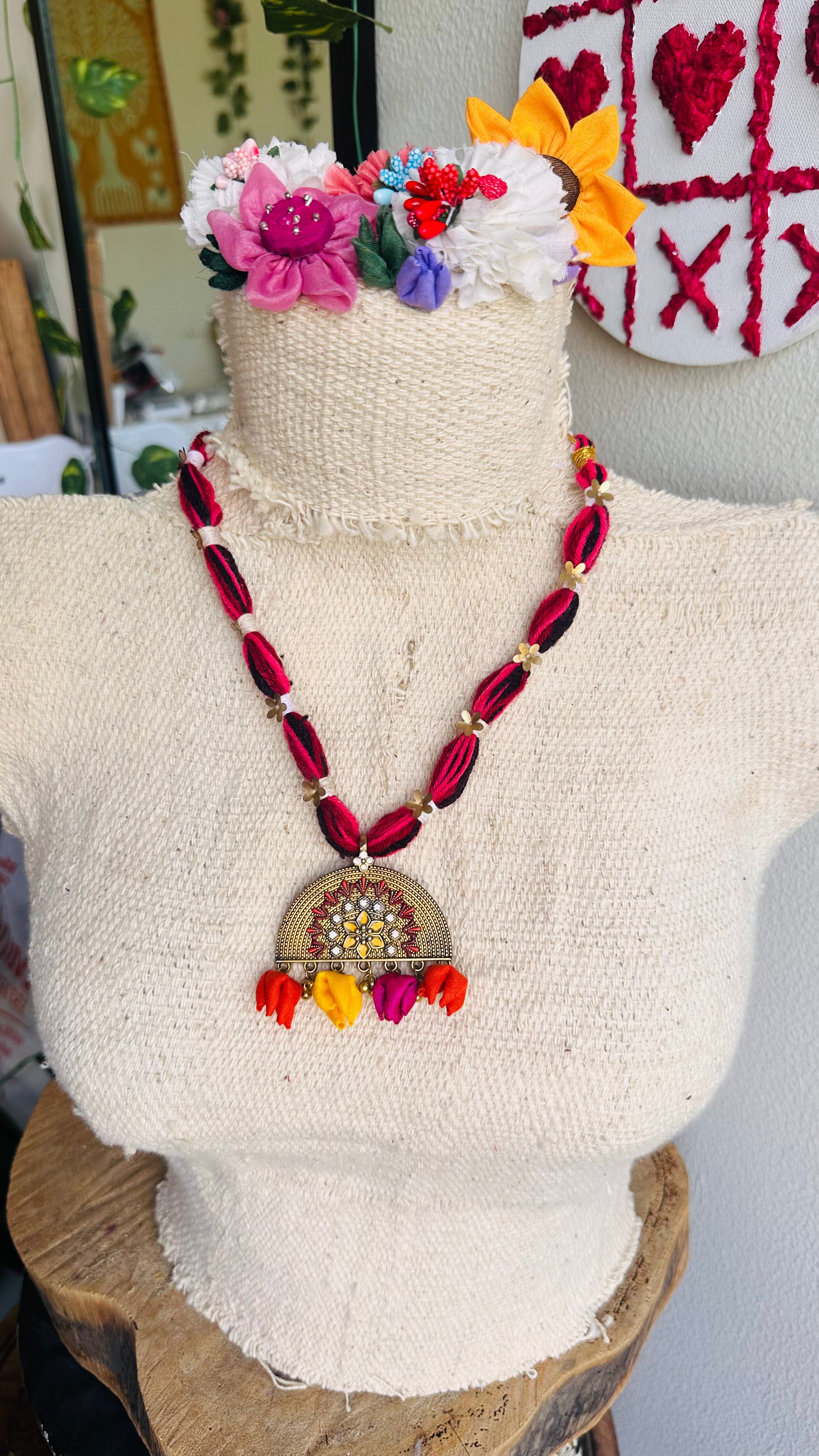 Traditional mogra pendent