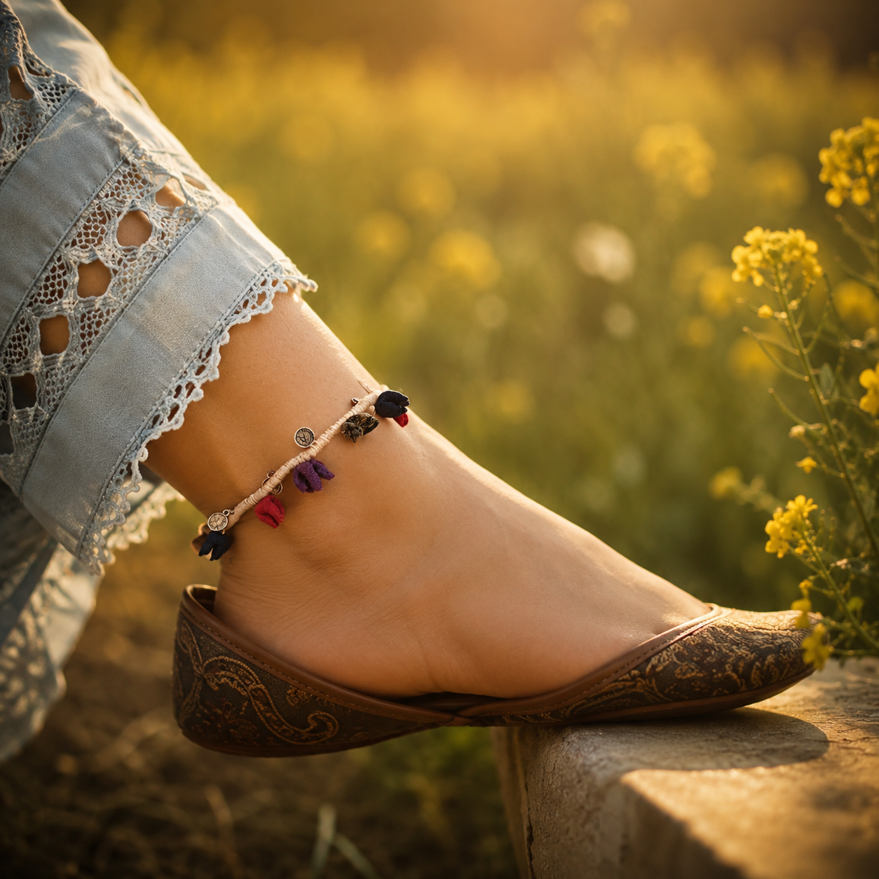 Mogra anklet