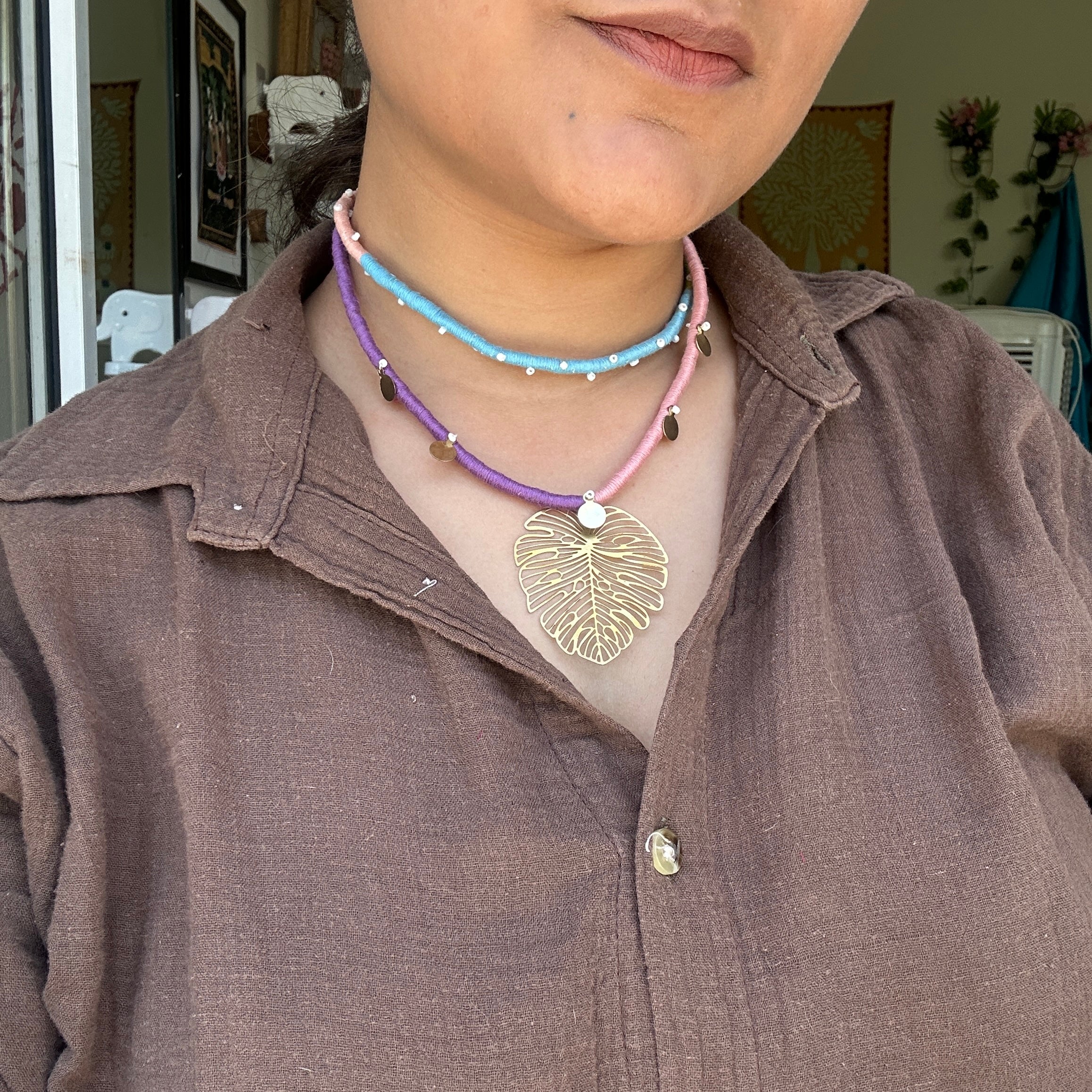 Double Layer Brass Necklace