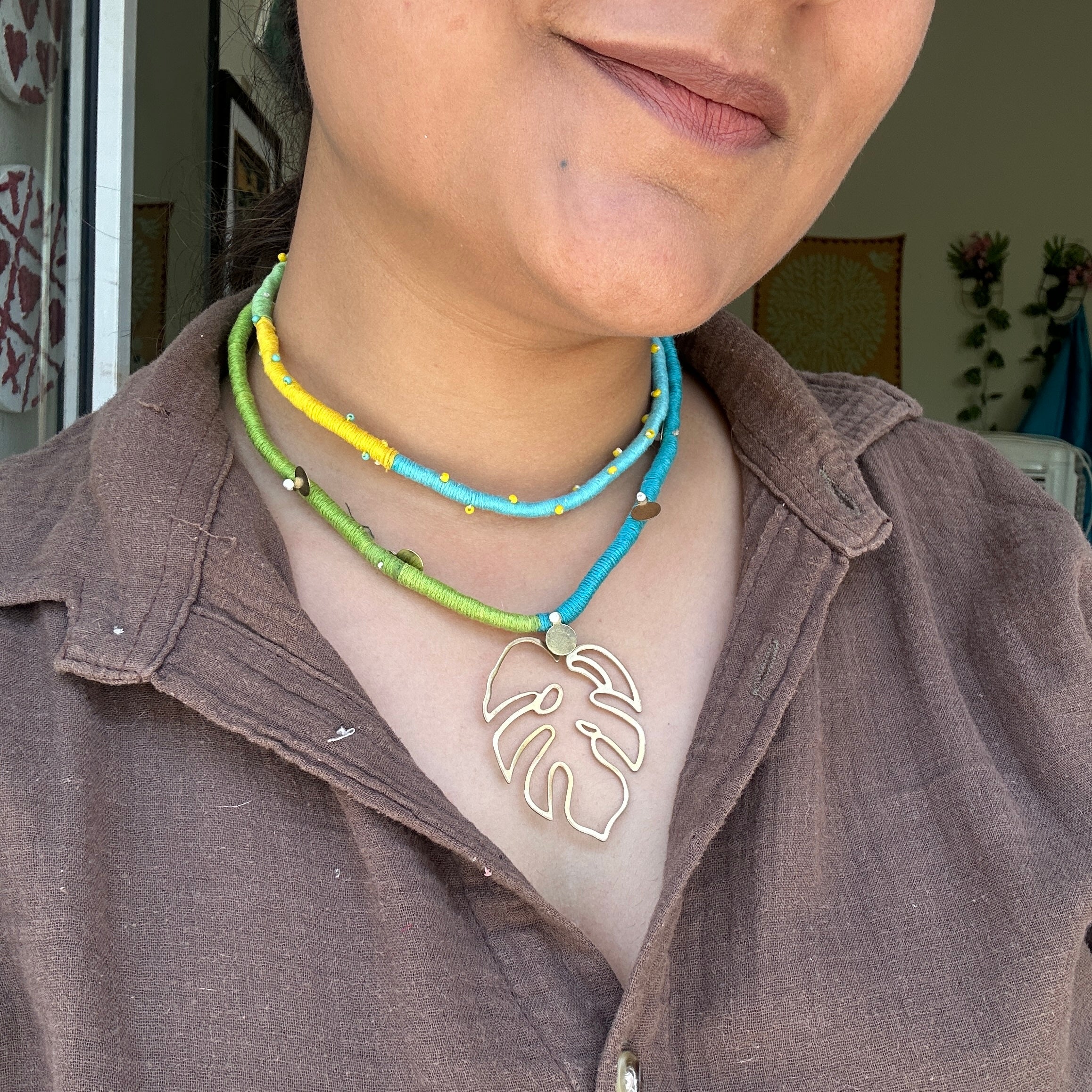 Double Layer Brass Necklace