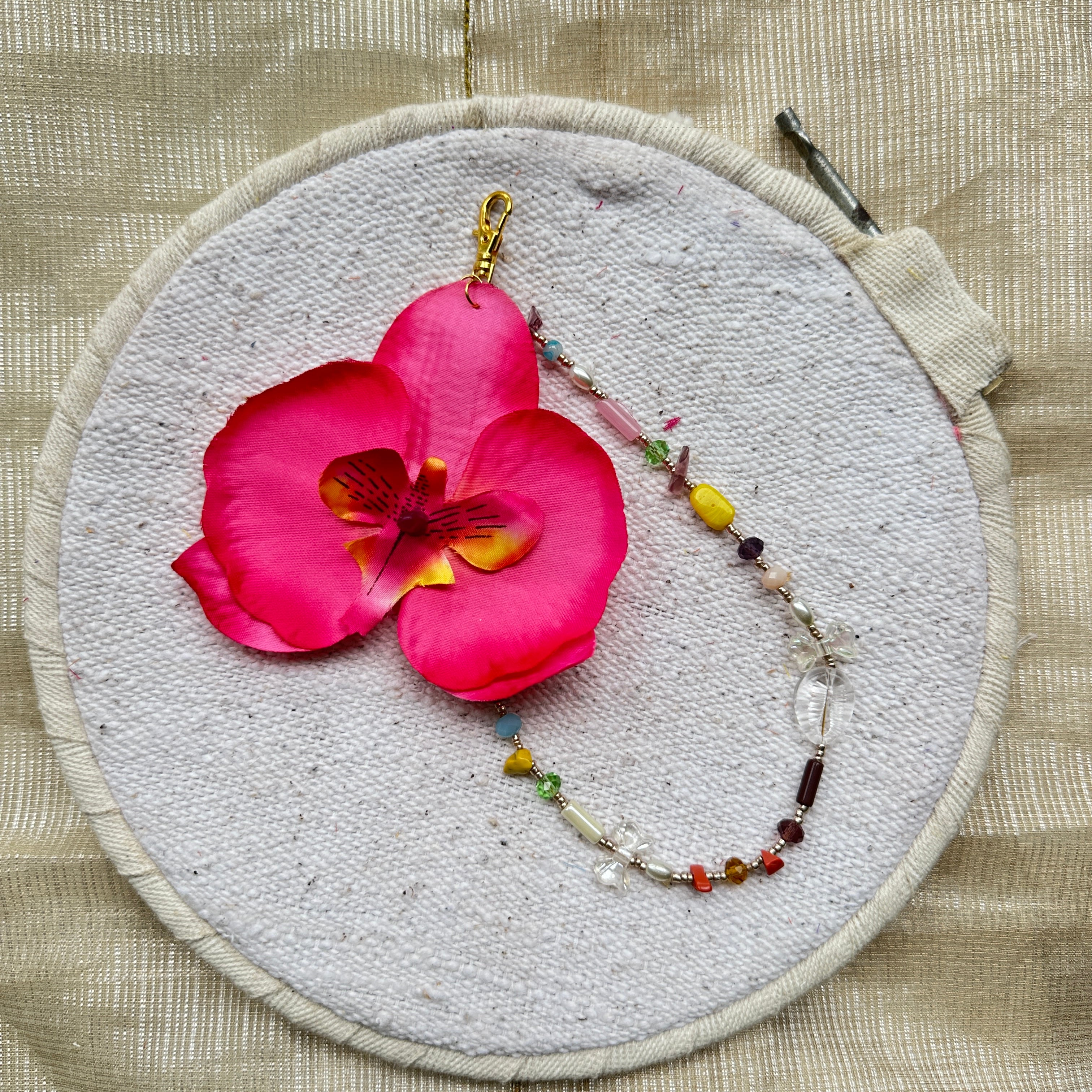 Orchid Bag Charm