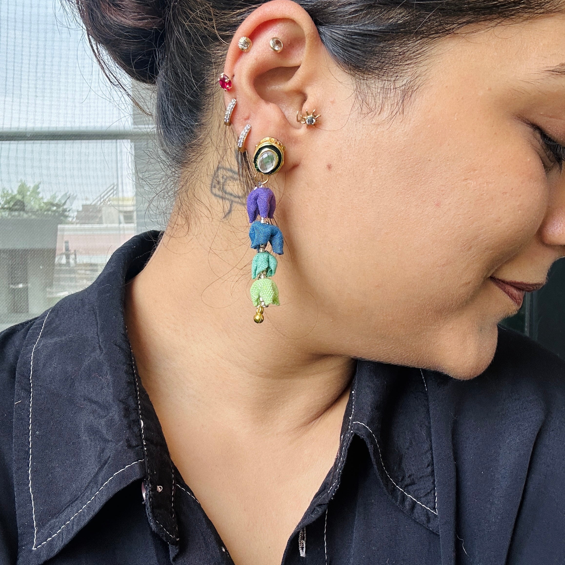 Mogra Kundan Studs