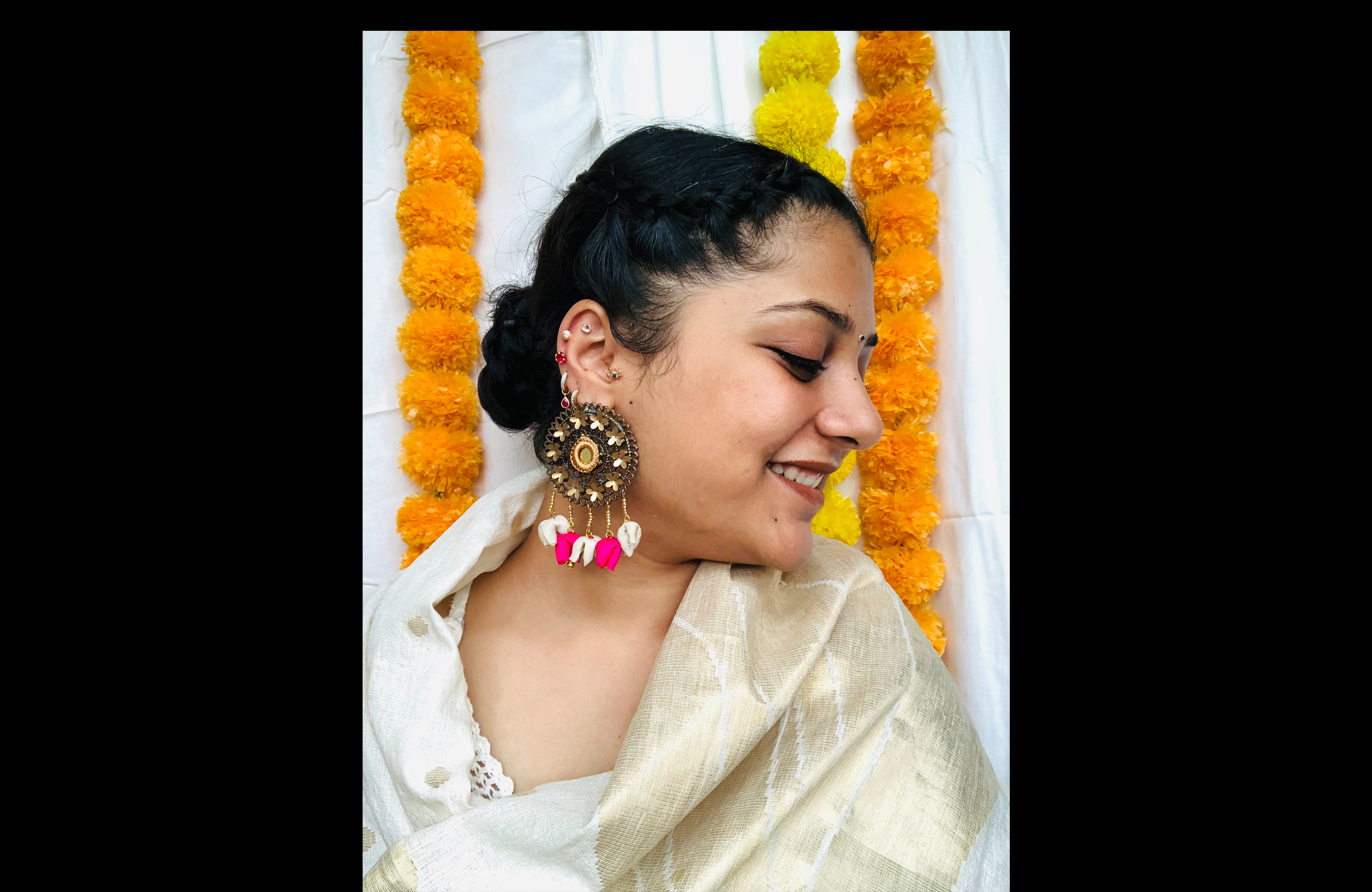 Mogra Statement earrings
