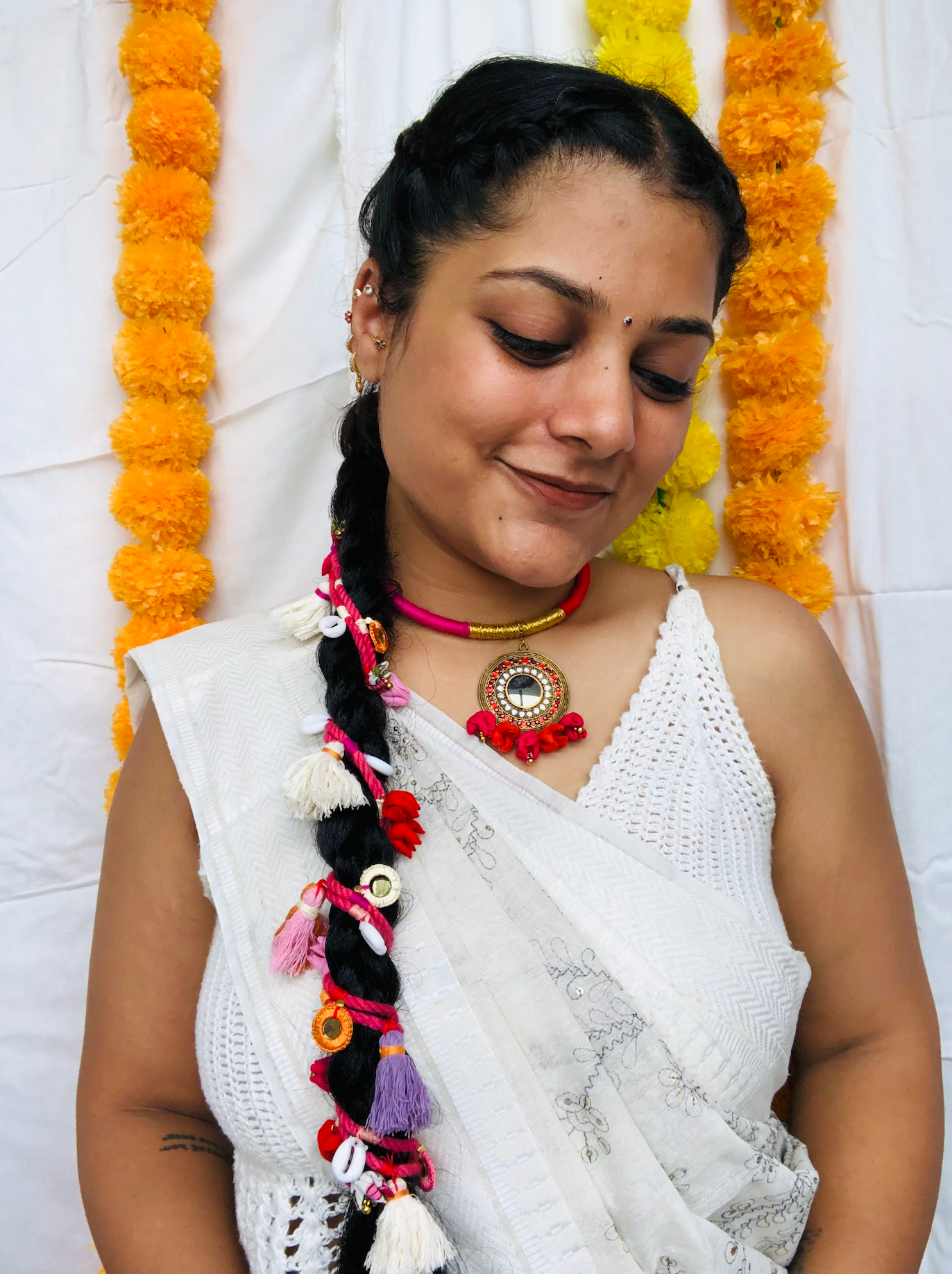 Traditional mogra pendent