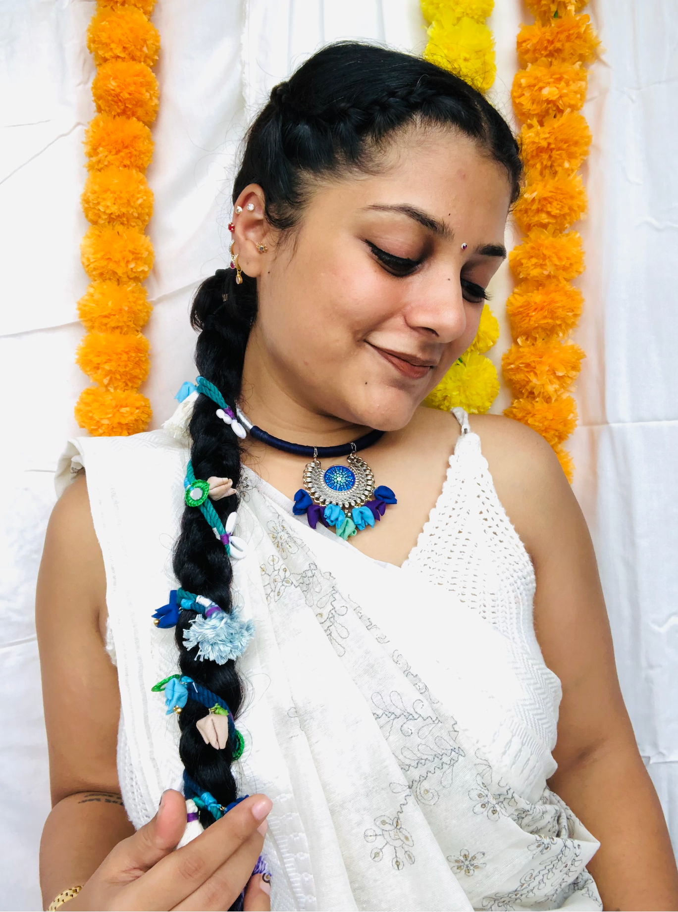 Traditional mogra pendent