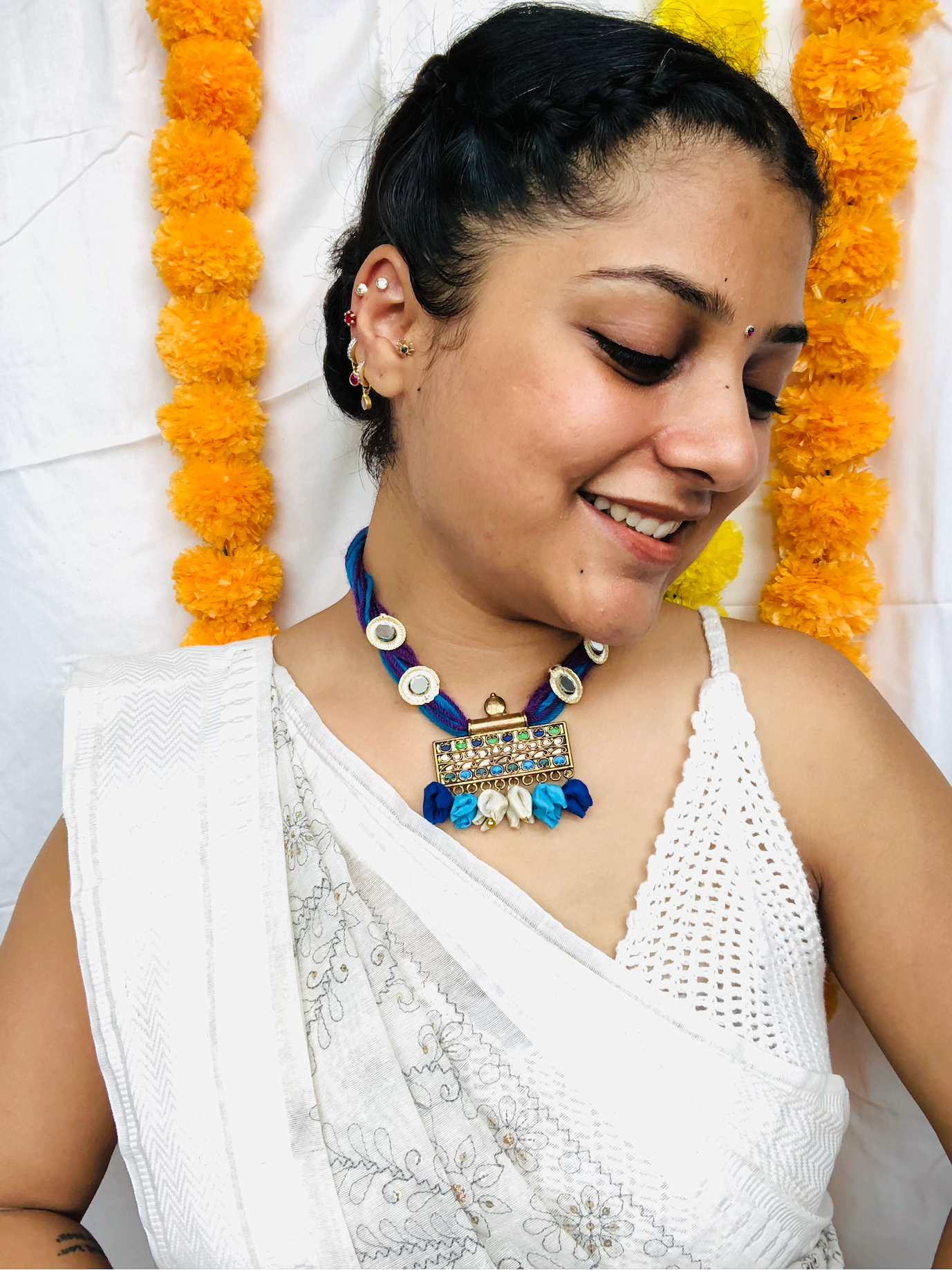 Traditional mogra pendent